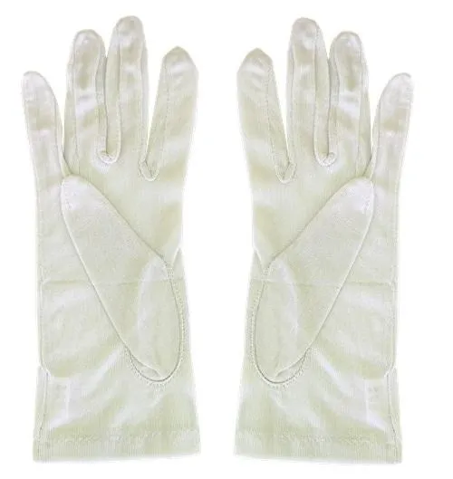 100% Silk Material White  Silk Gloves -SPOIL ME Silk Women Liner Gloves
