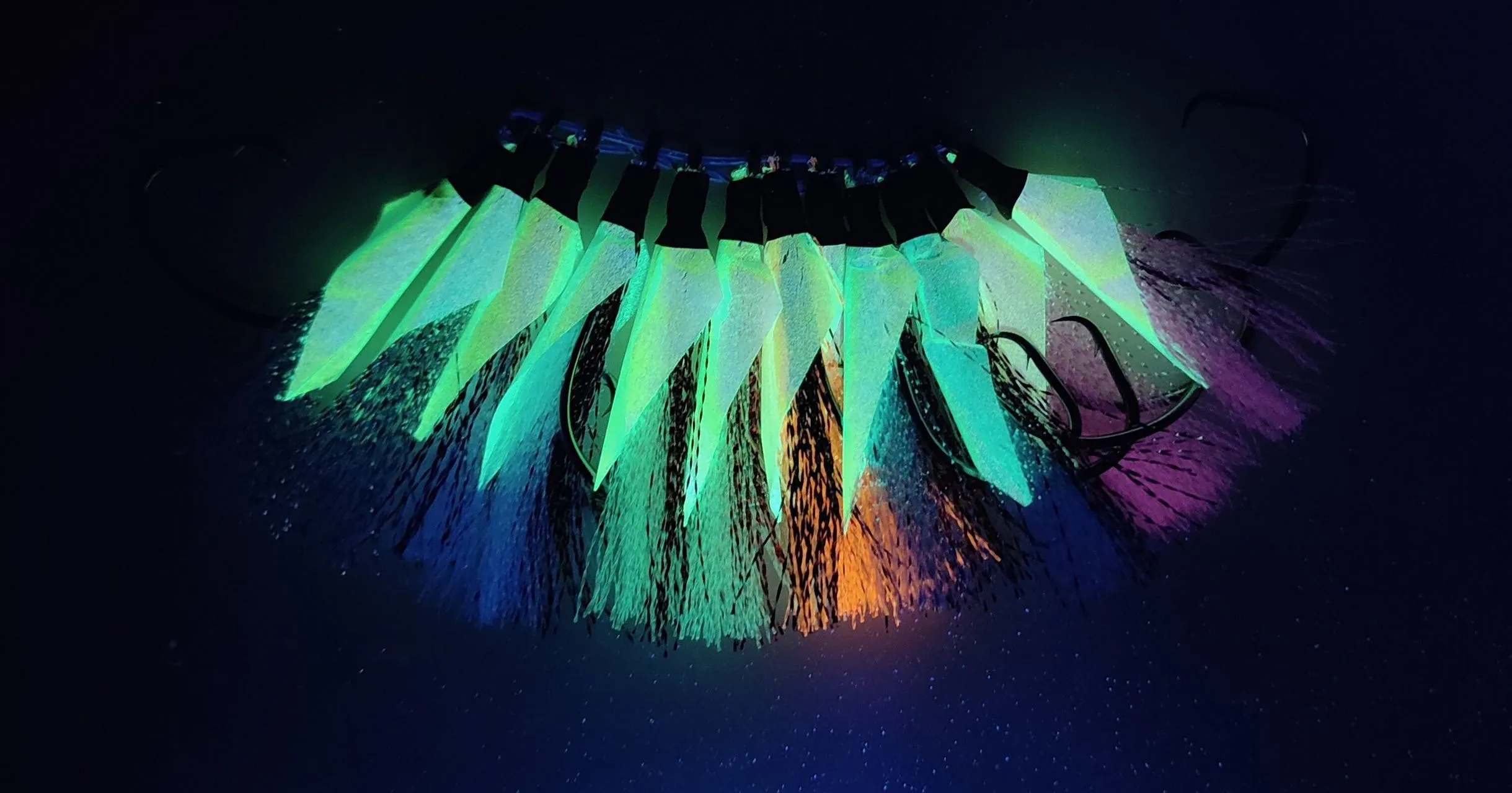12pcs Reef DIY Sports Circle 8/0  Flasher Rigs 6 Colors