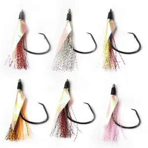 12pcs Reef DIY Sports Circle 8/0  Flasher Rigs 6 Colors