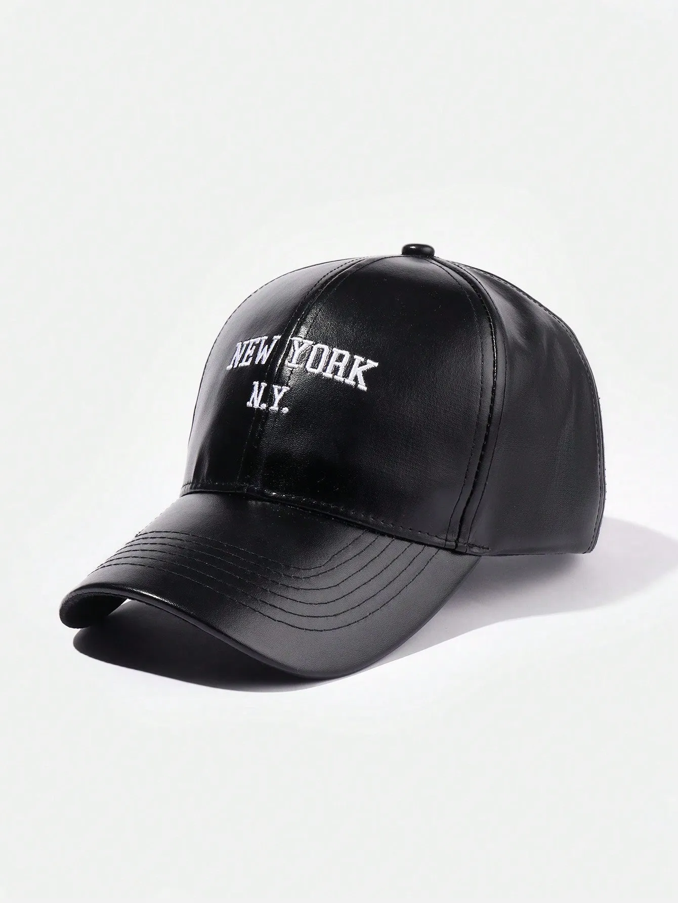 1pc Minimalist Leather Embroidered Baseball Cap