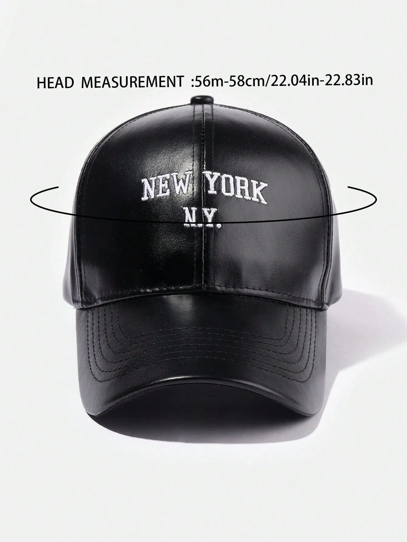 1pc Minimalist Leather Embroidered Baseball Cap