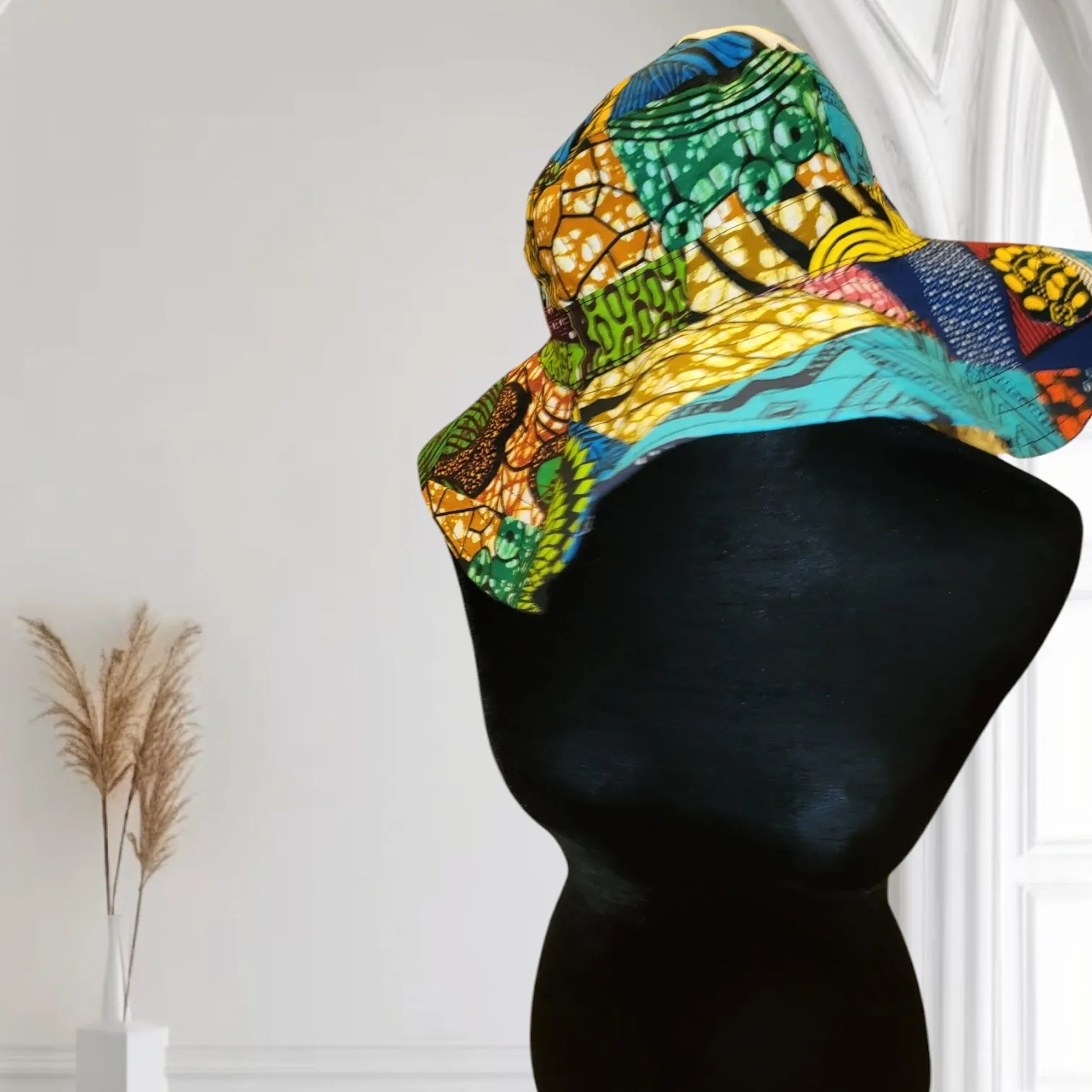 African Fabric Sun Hat | Geri's Bluffing Boutique