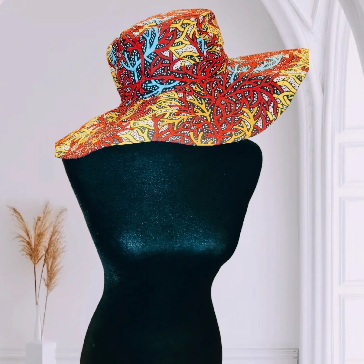 African Fabric Sun Hat | Geri's Bluffing Boutique