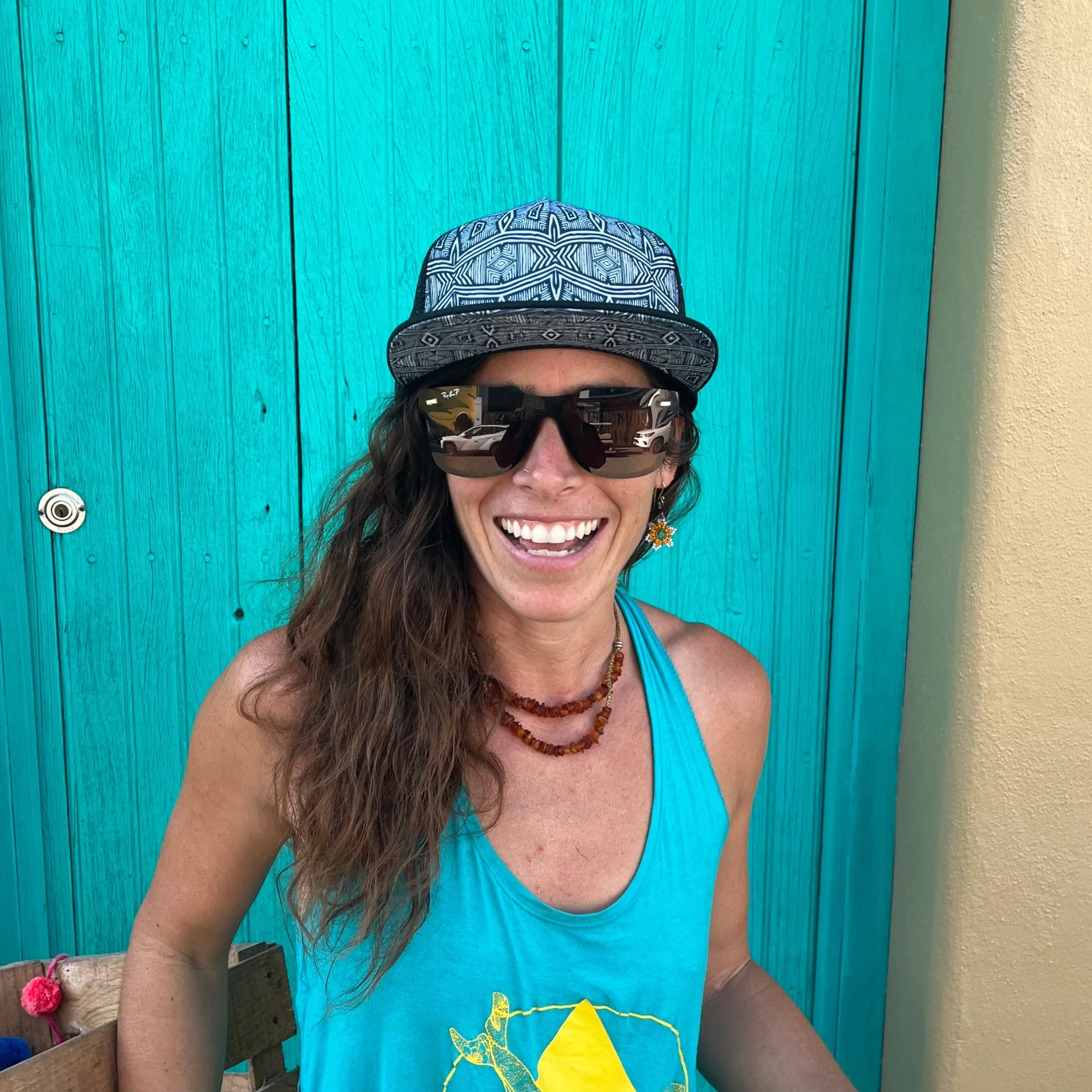 Afrika Trucker Hat – Graphic Print, Adjustable Mesh Snapback