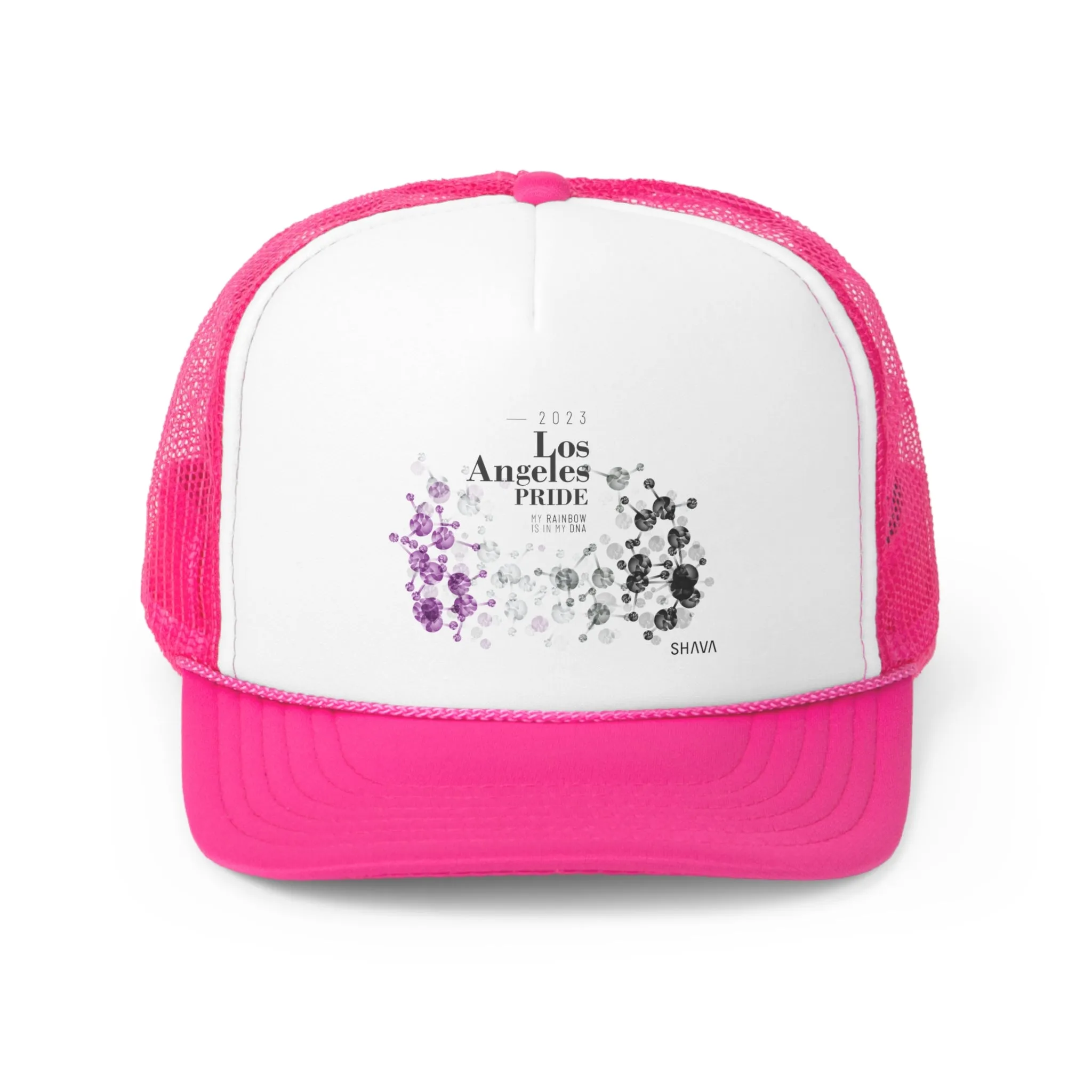 Asexual Flag Trucker Caps Los Angeles Pride - My Rainbow is In My DNA