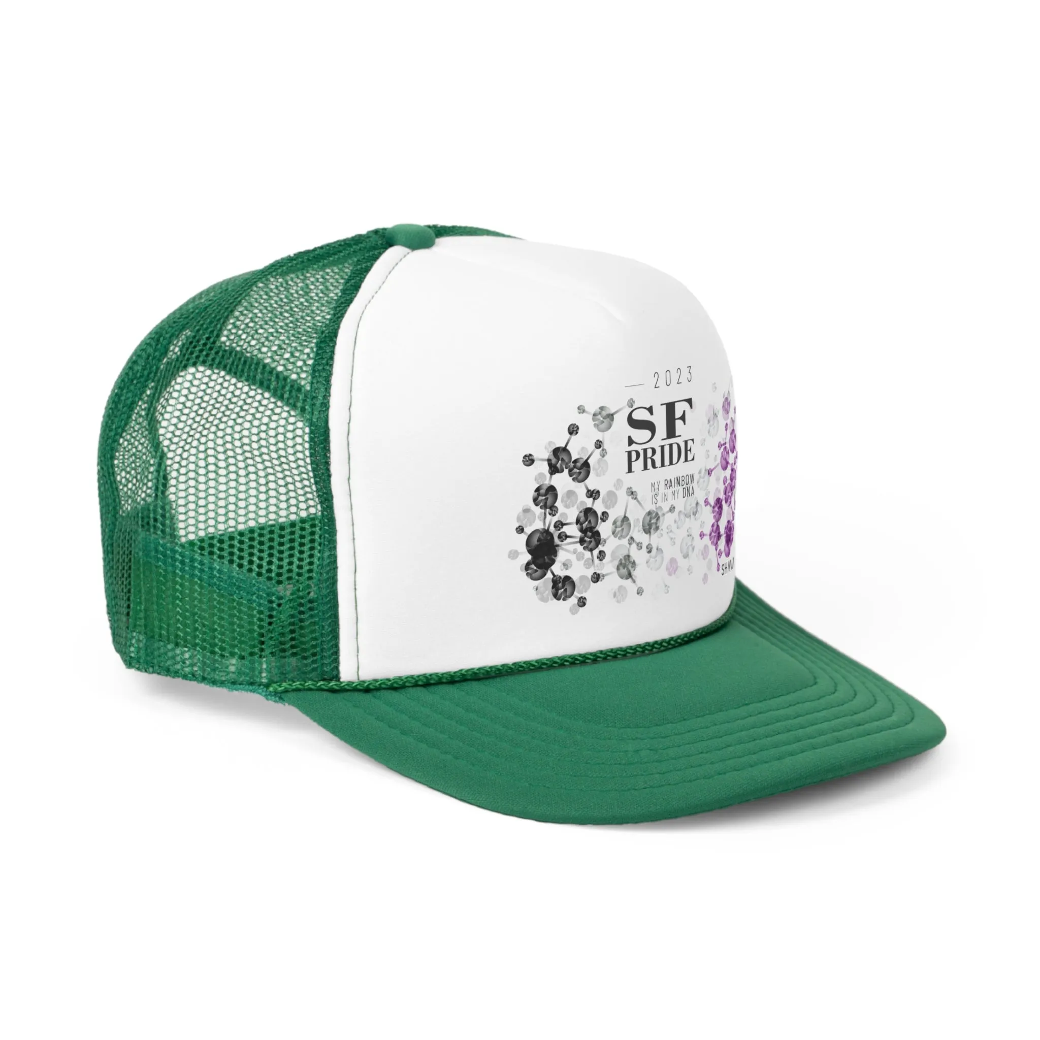 Asexual Flag Trucker Caps San Francisco Pride - My Rainbow is In My DNA