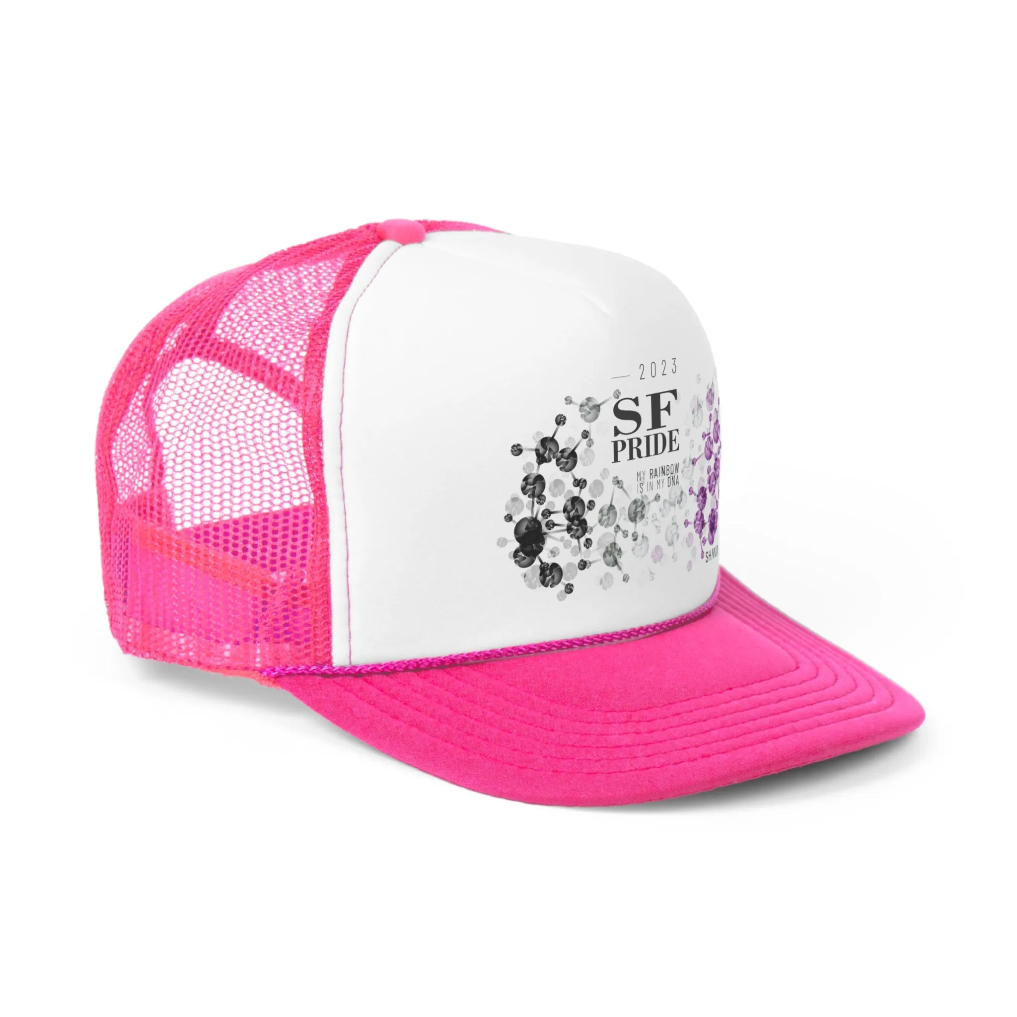 Asexual Flag Trucker Caps San Francisco Pride - My Rainbow is In My DNA