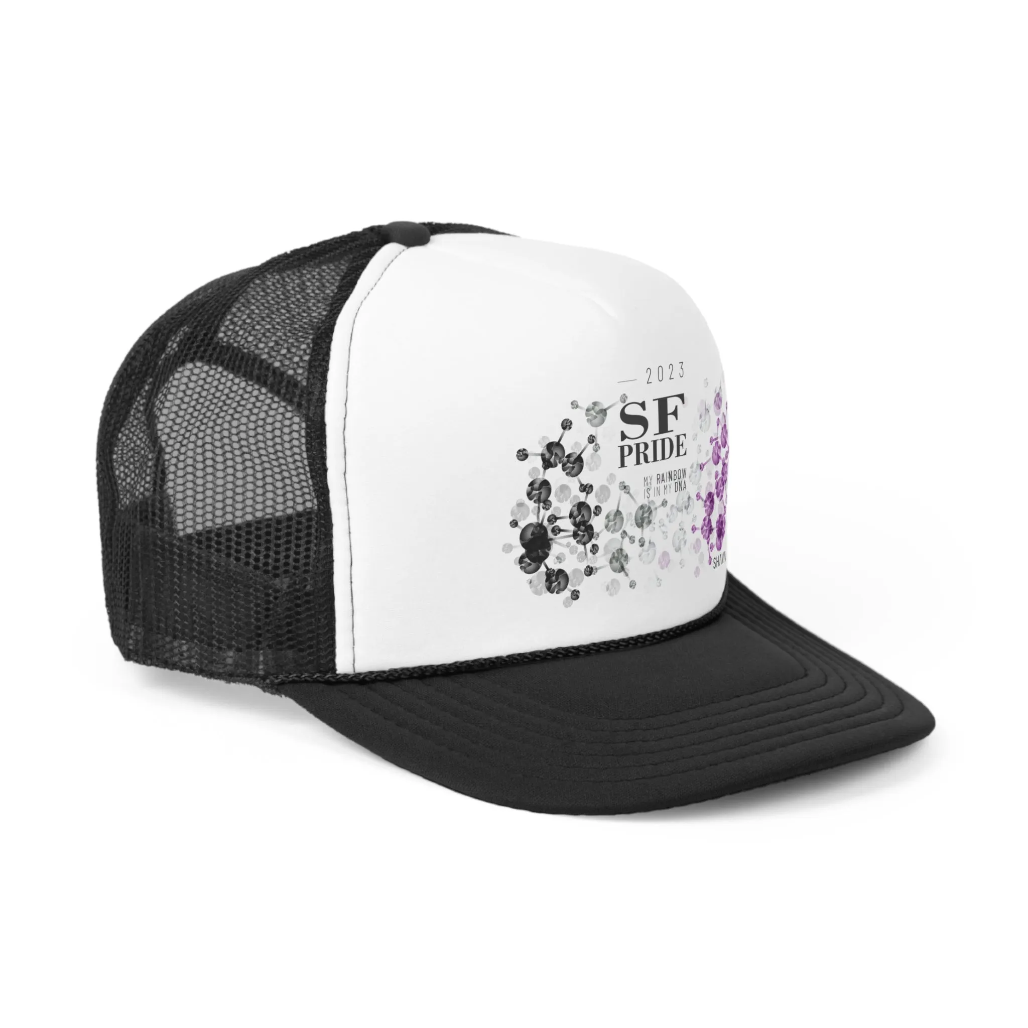Asexual Flag Trucker Caps San Francisco Pride - My Rainbow is In My DNA