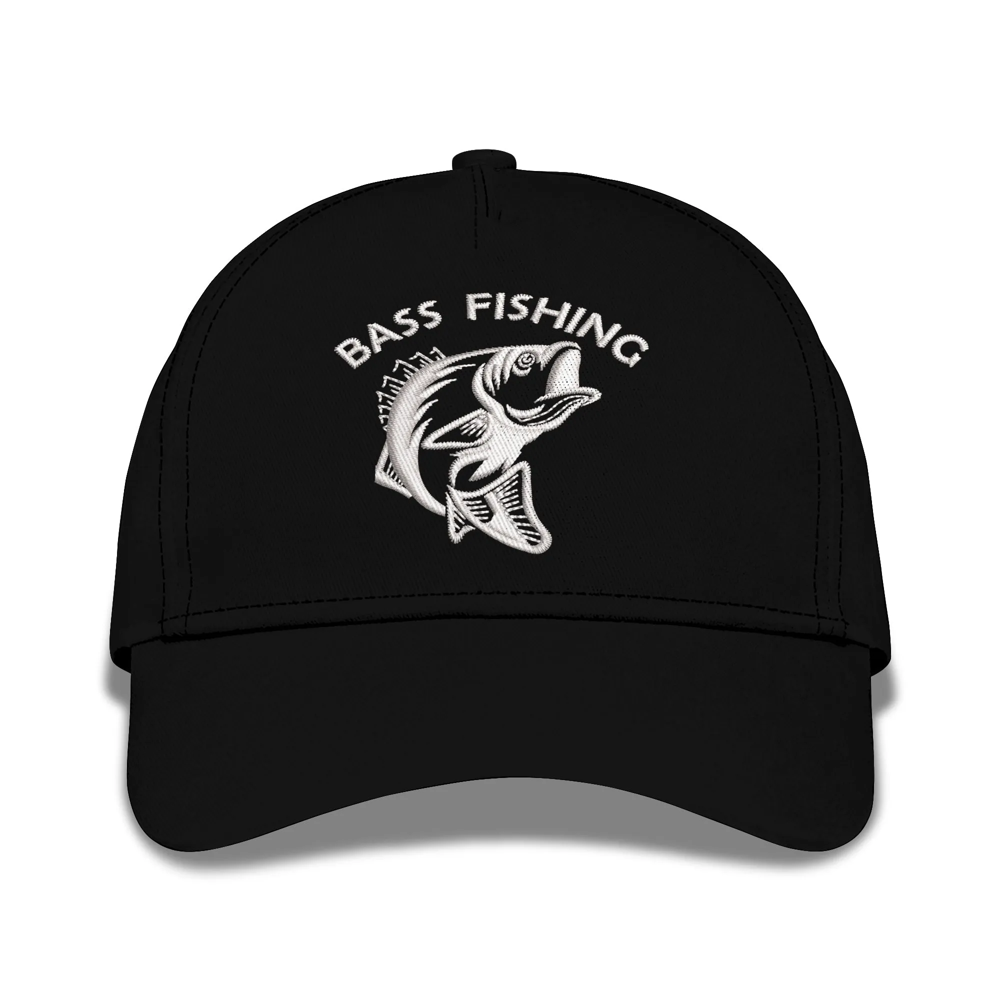 Bass Fishing Embroidered Baseball Caps