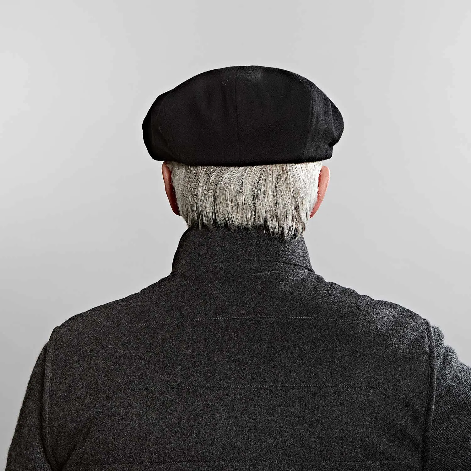 Black Cashmere Gatsby Cap