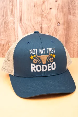 Blue and Khaki 'Not My First Rodeo' Mesh Cap