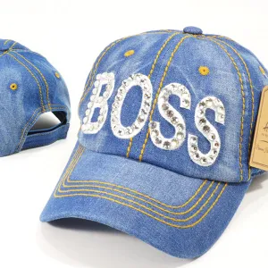 BOSS  Bling Denim Caps