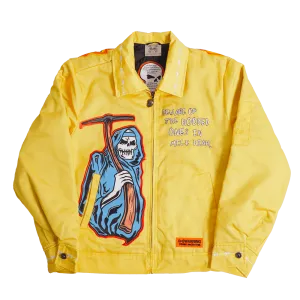BRAND X DENVER BEWARE OF THE HOODED WORK YOUTH JACKET (YELLOW)