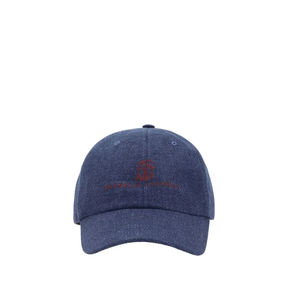 Brunello Cucinelli Men Bue Baseball Hat Cotton Adjustable Embroidered Casual Cap