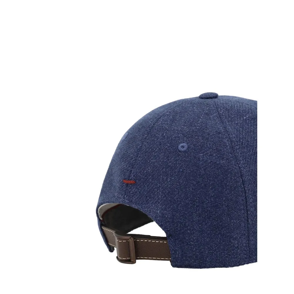 Brunello Cucinelli Men Bue Baseball Hat Cotton Adjustable Embroidered Casual Cap