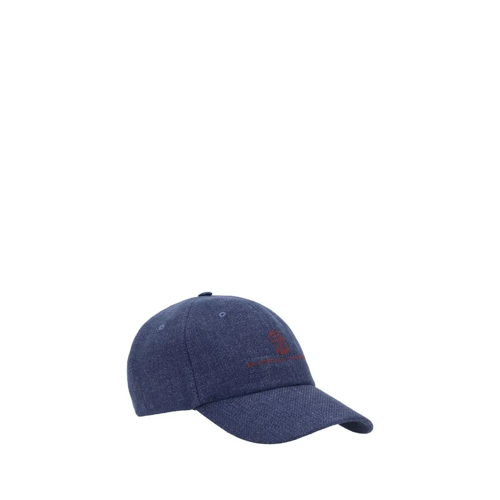 Brunello Cucinelli Men Bue Baseball Hat Cotton Adjustable Embroidered Casual Cap