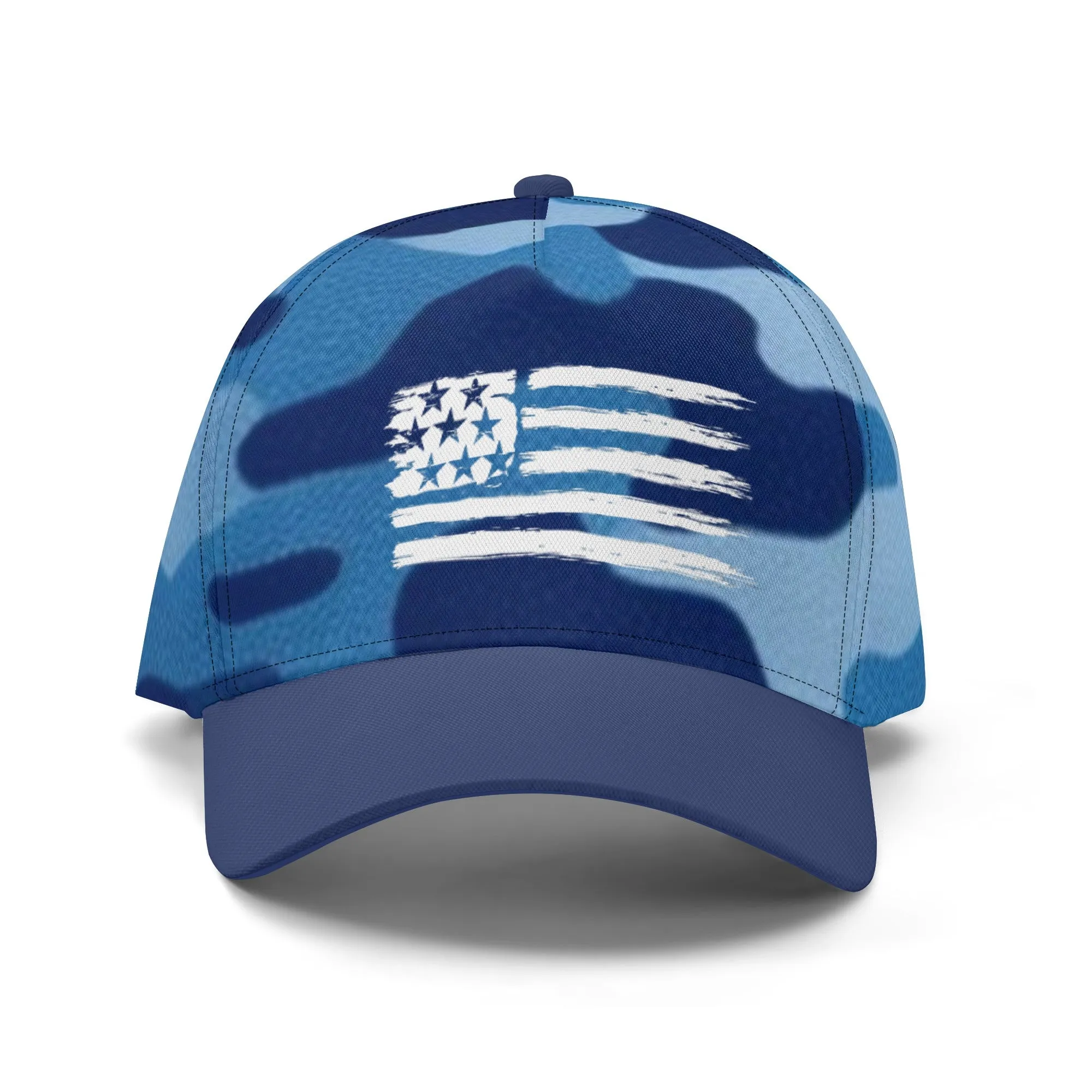 Camouflage Pattern Flag Graphic Baseball Cap