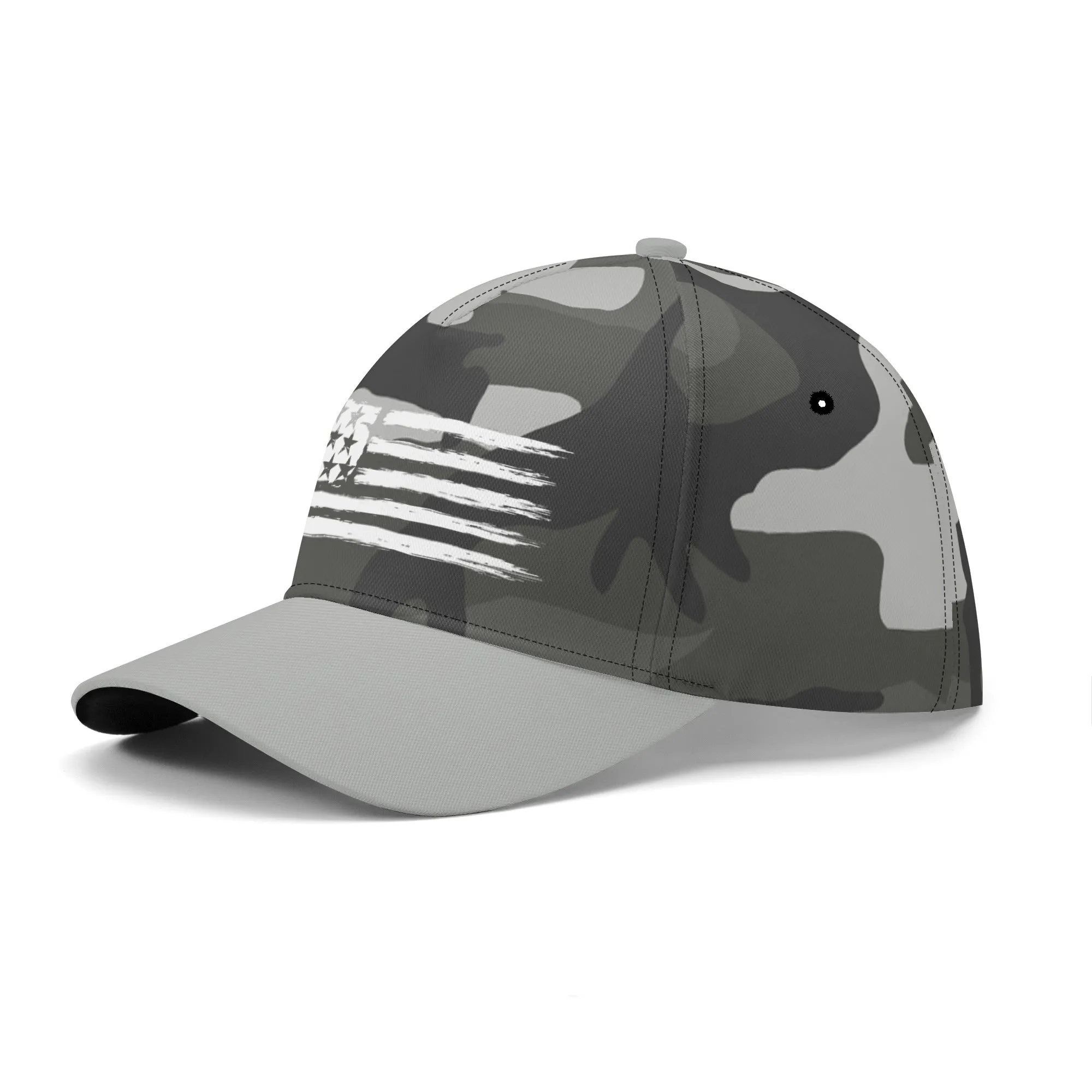 Camouflage Pattern Flag Graphic Baseball Cap