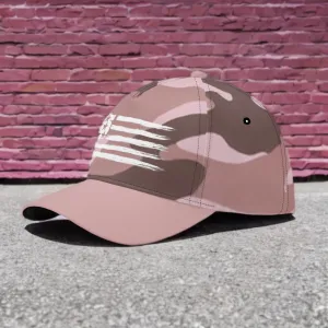 Camouflage Pattern Flag Graphic Baseball Cap