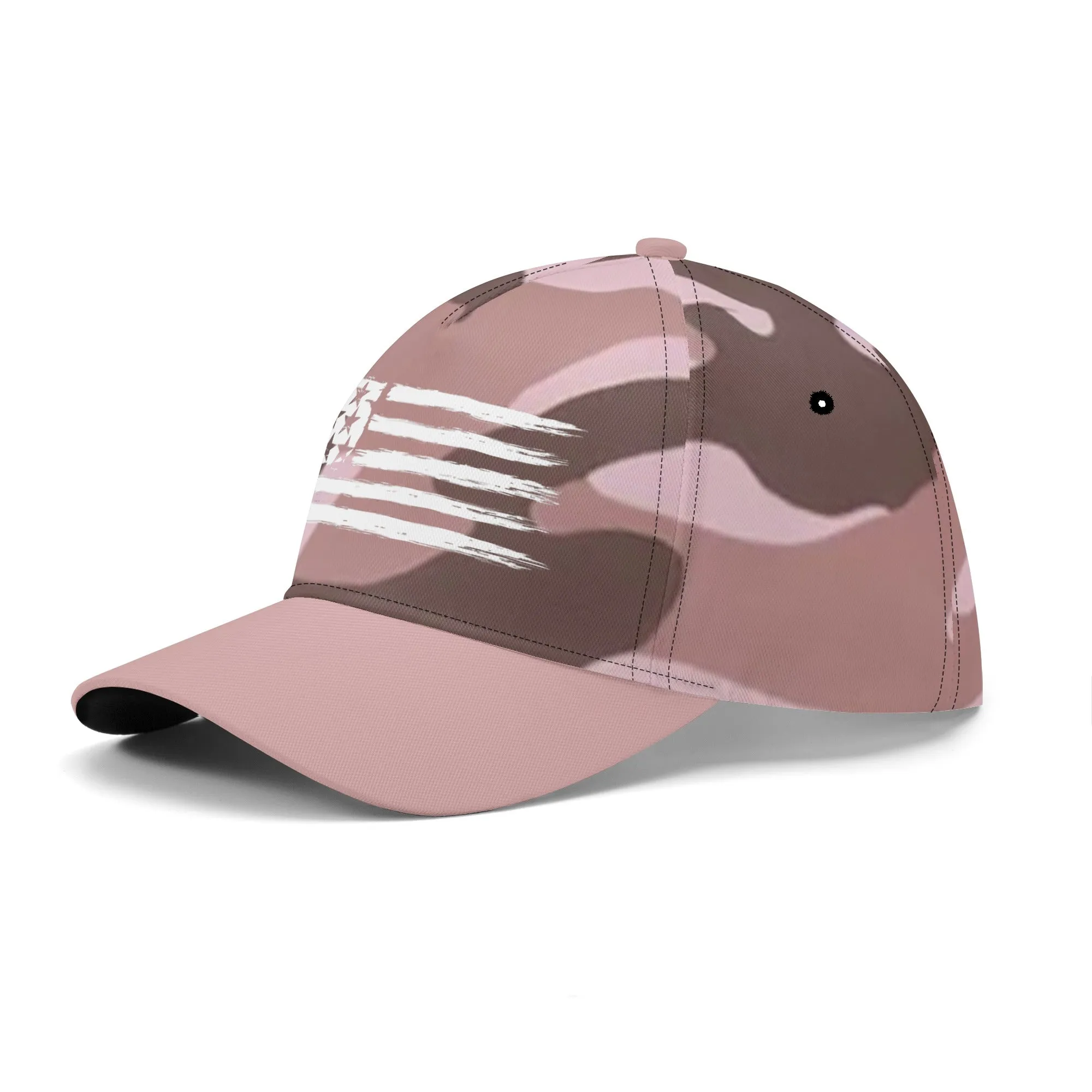 Camouflage Pattern Flag Graphic Baseball Cap