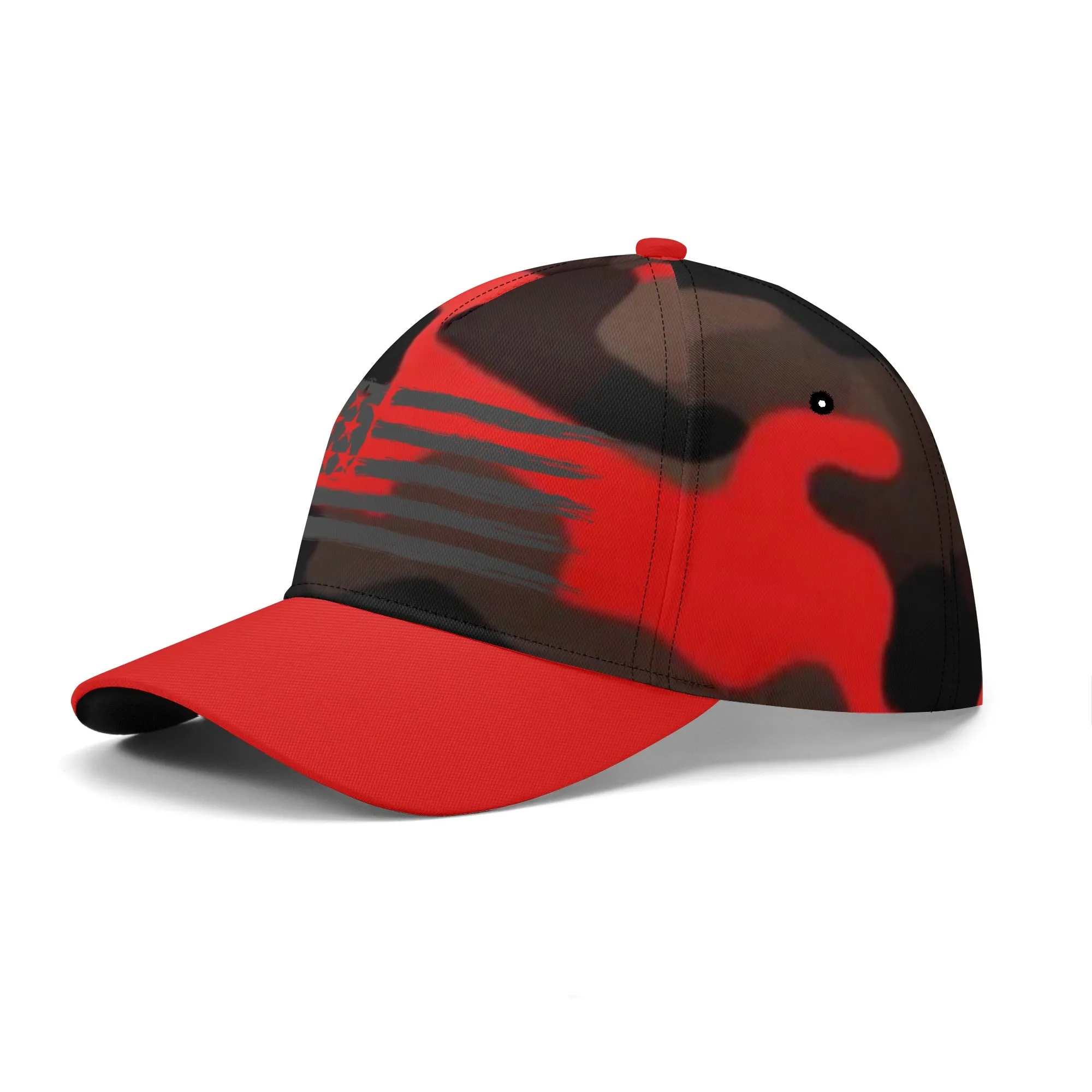 Camouflage Pattern Flag Graphic Baseball Cap