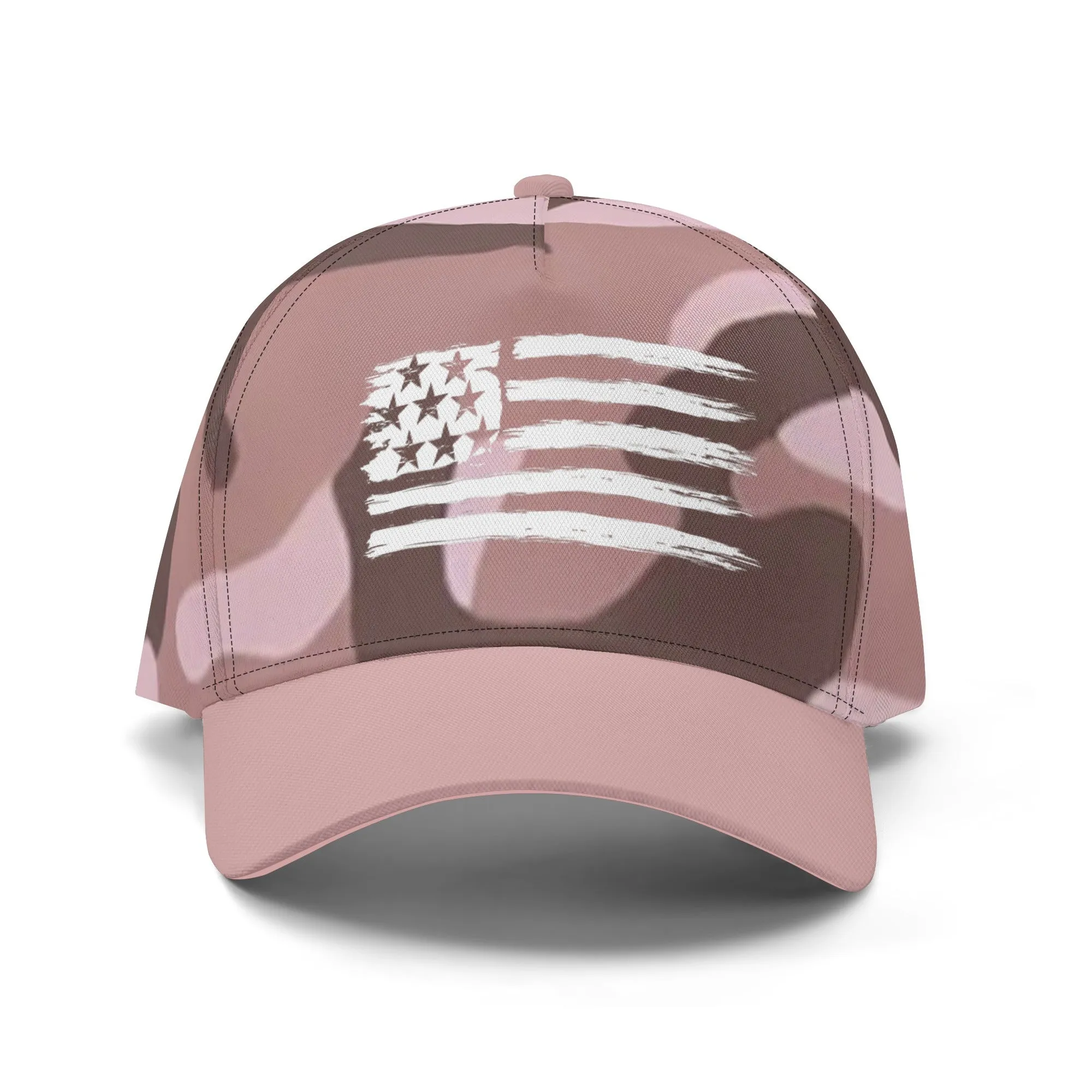 Camouflage Pattern Flag Graphic Baseball Cap