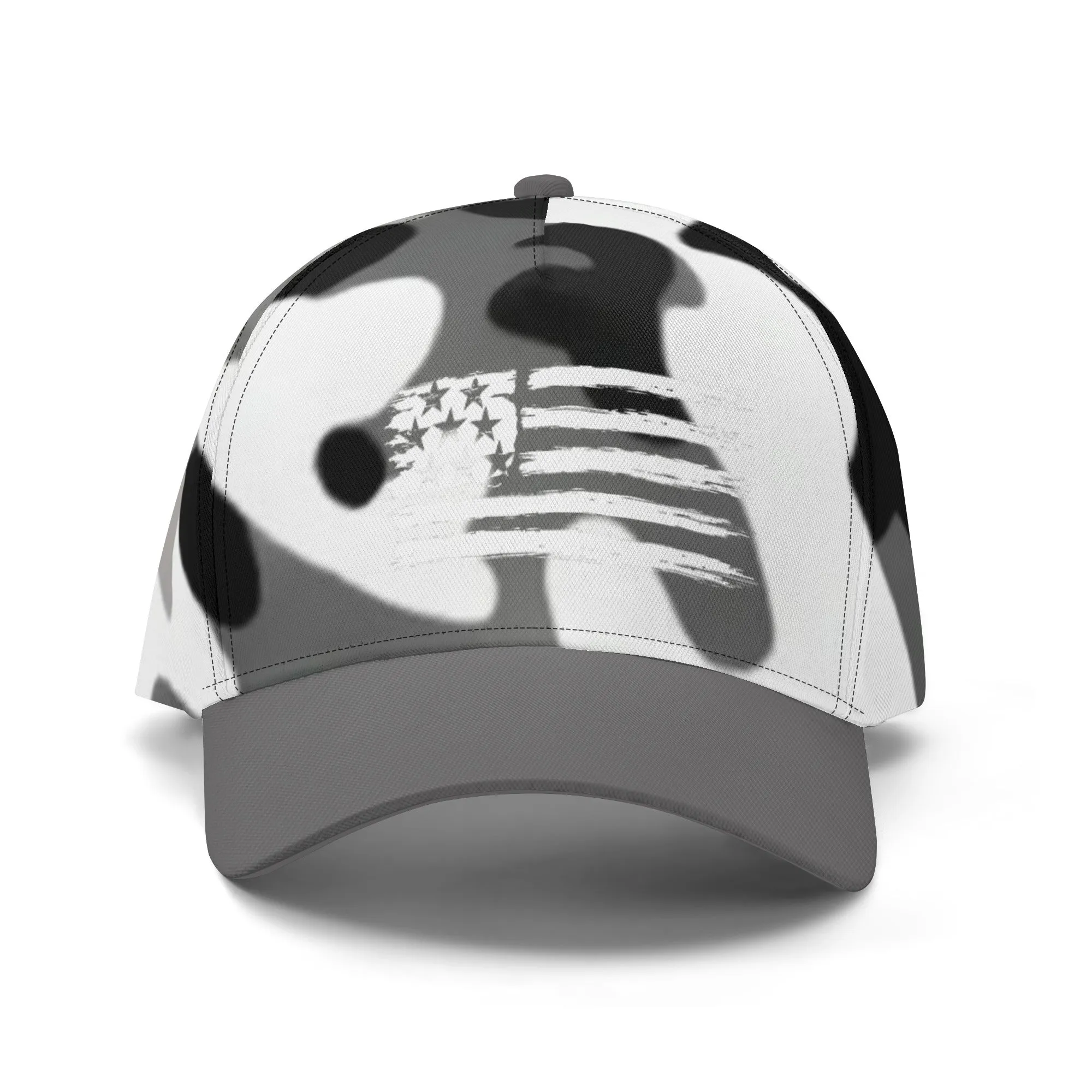 Camouflage Pattern Flag Graphic Baseball Cap