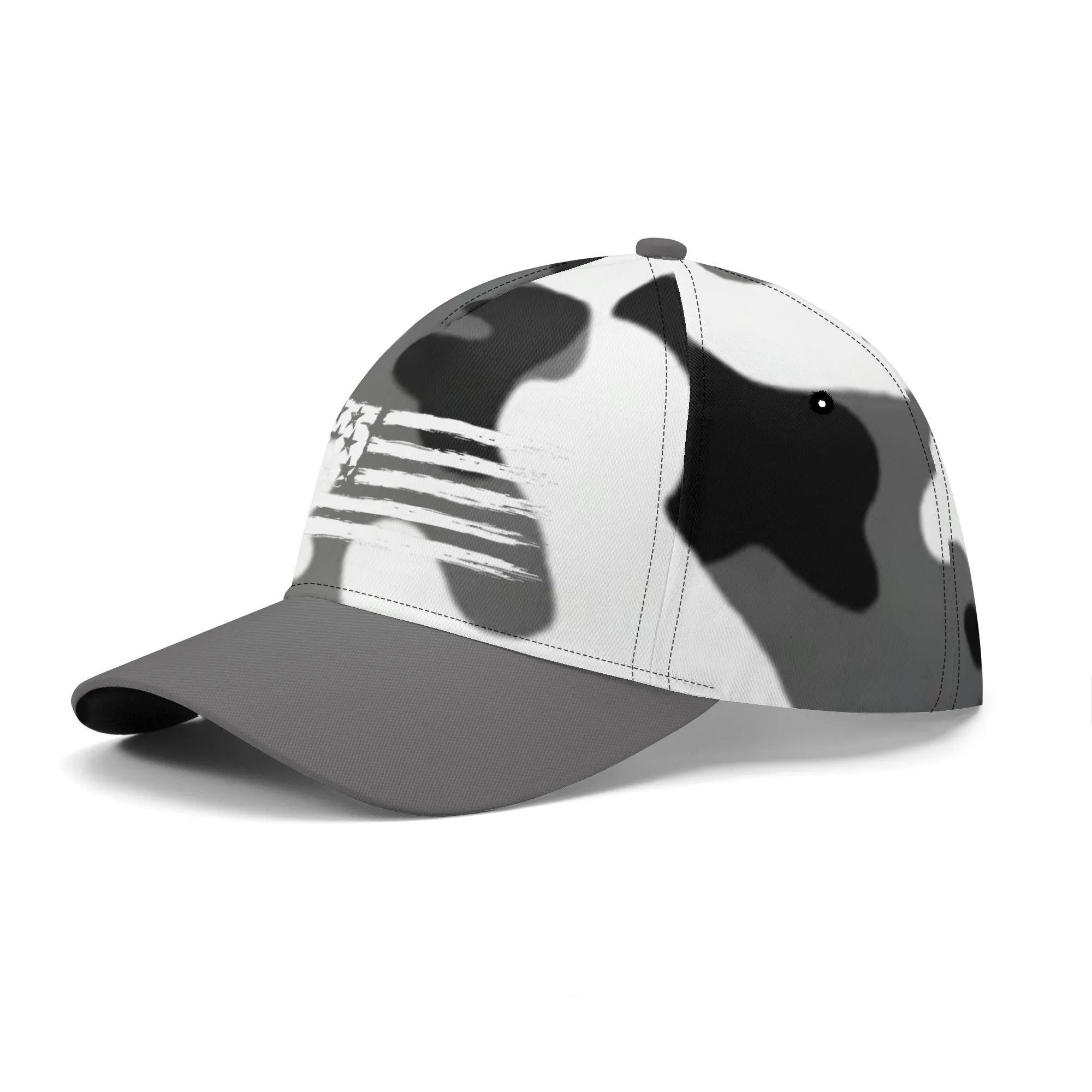 Camouflage Pattern Flag Graphic Baseball Cap