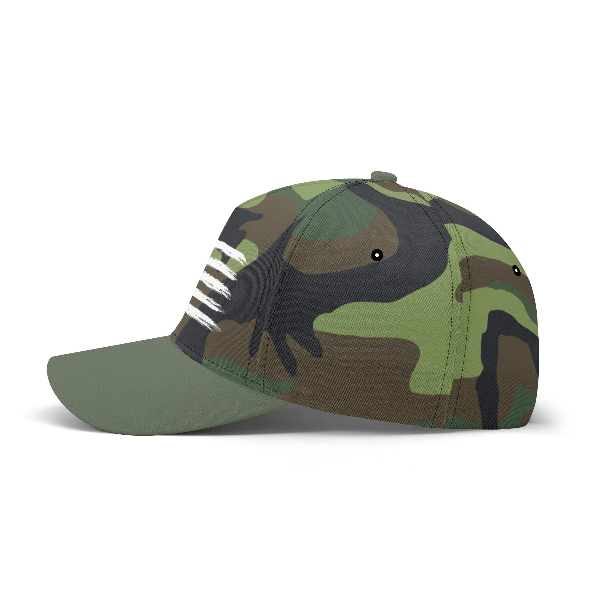 Camouflage Pattern Flag Graphic Baseball Cap