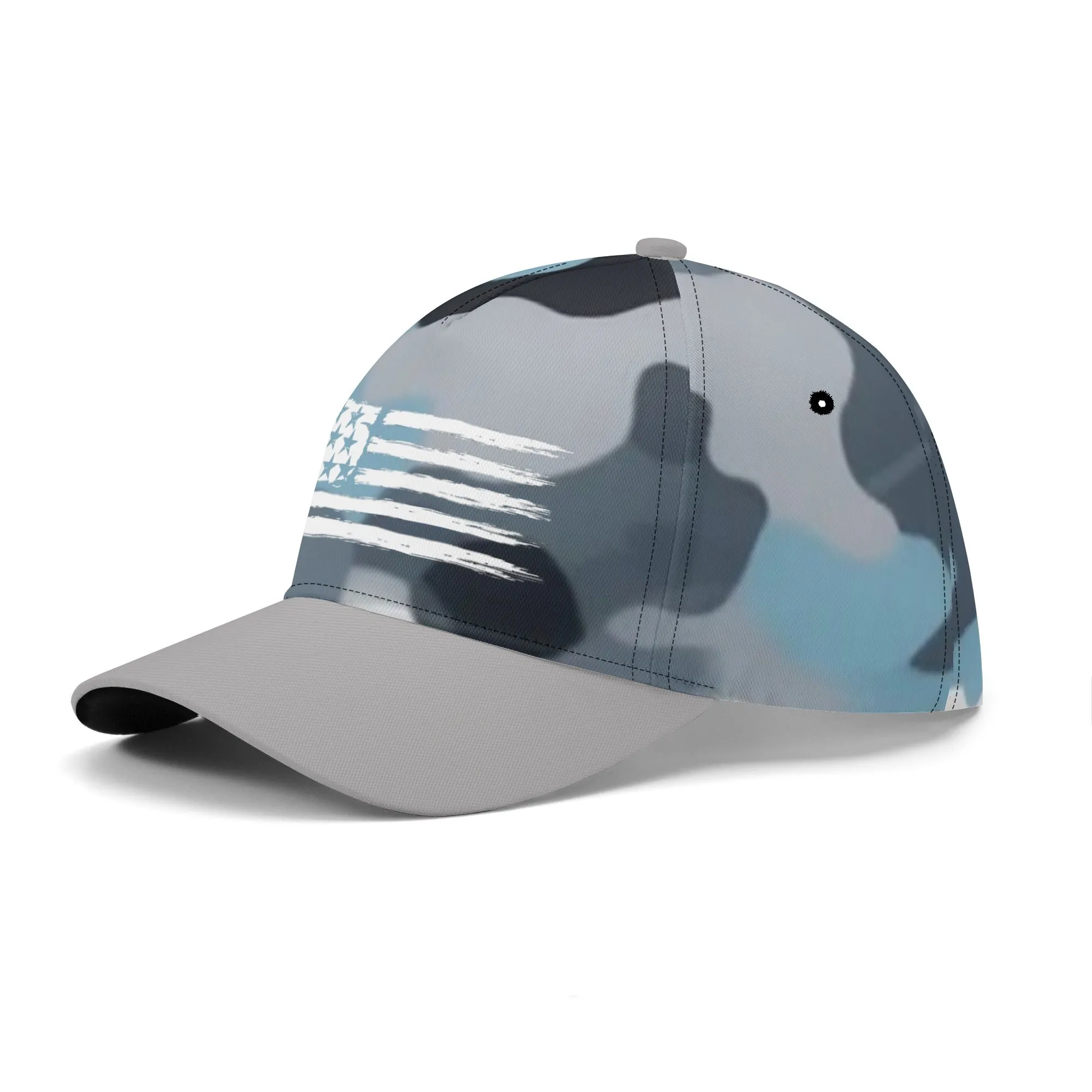 Camouflage Pattern Flag Graphic Baseball Cap