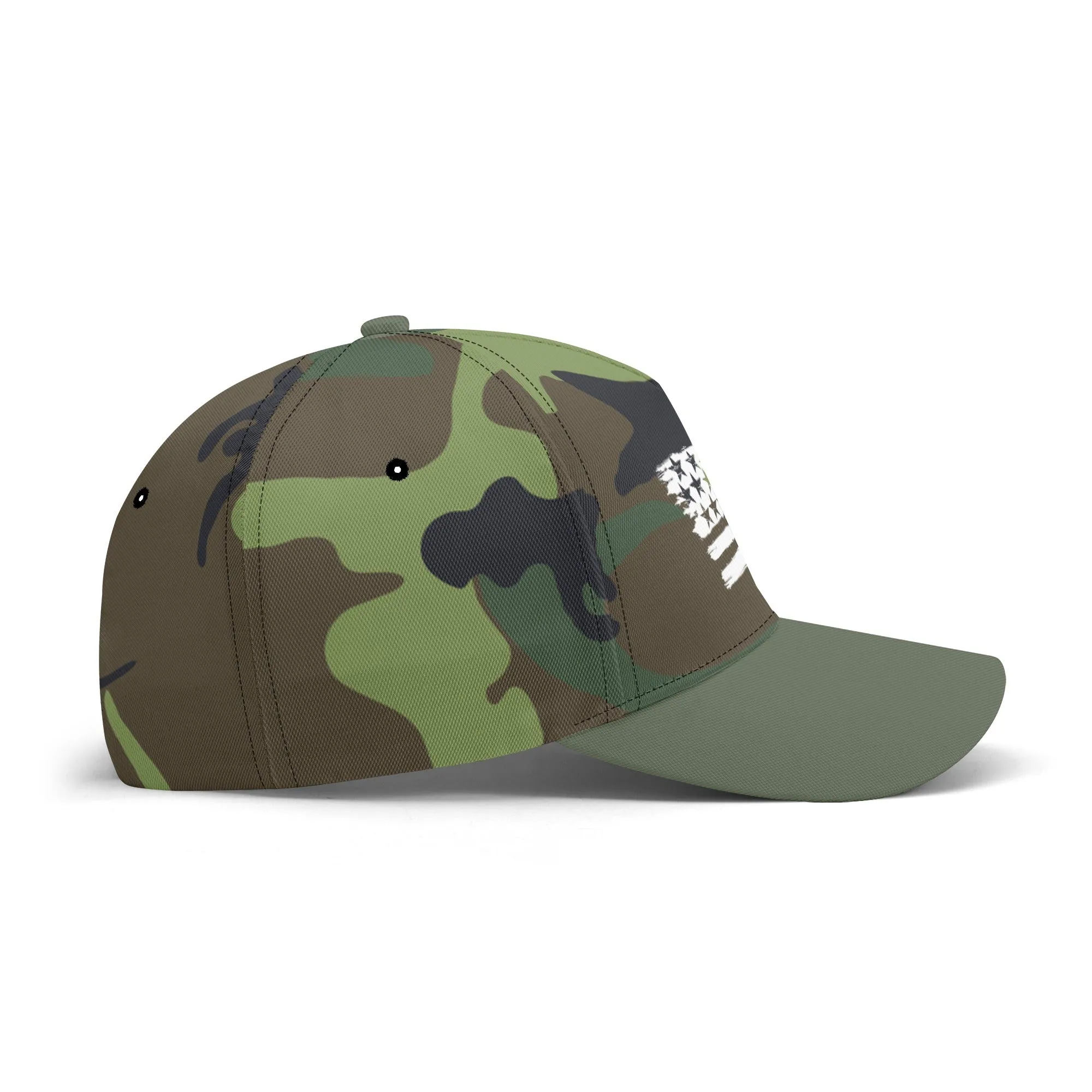 Camouflage Pattern Flag Graphic Baseball Cap