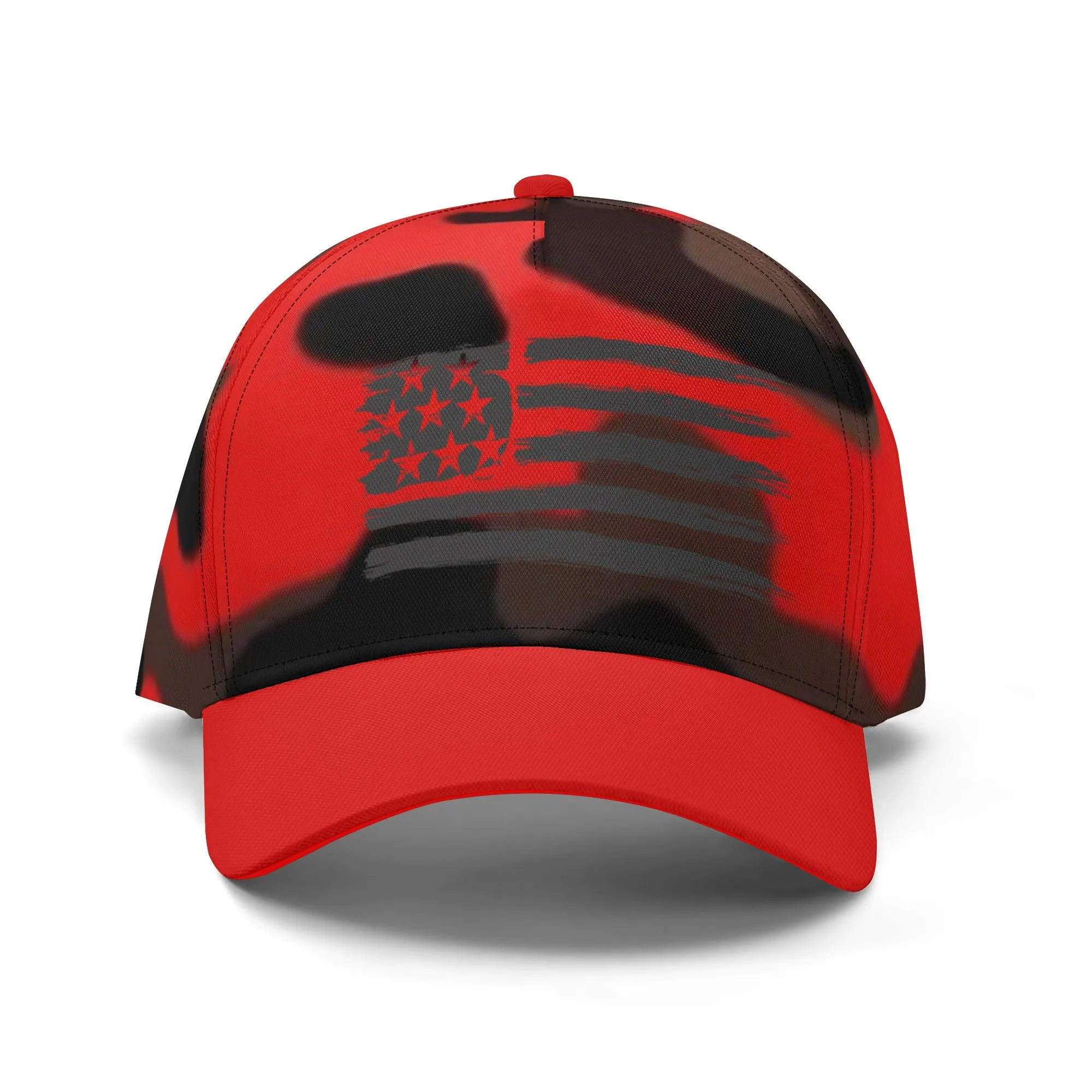 Camouflage Pattern Flag Graphic Baseball Cap