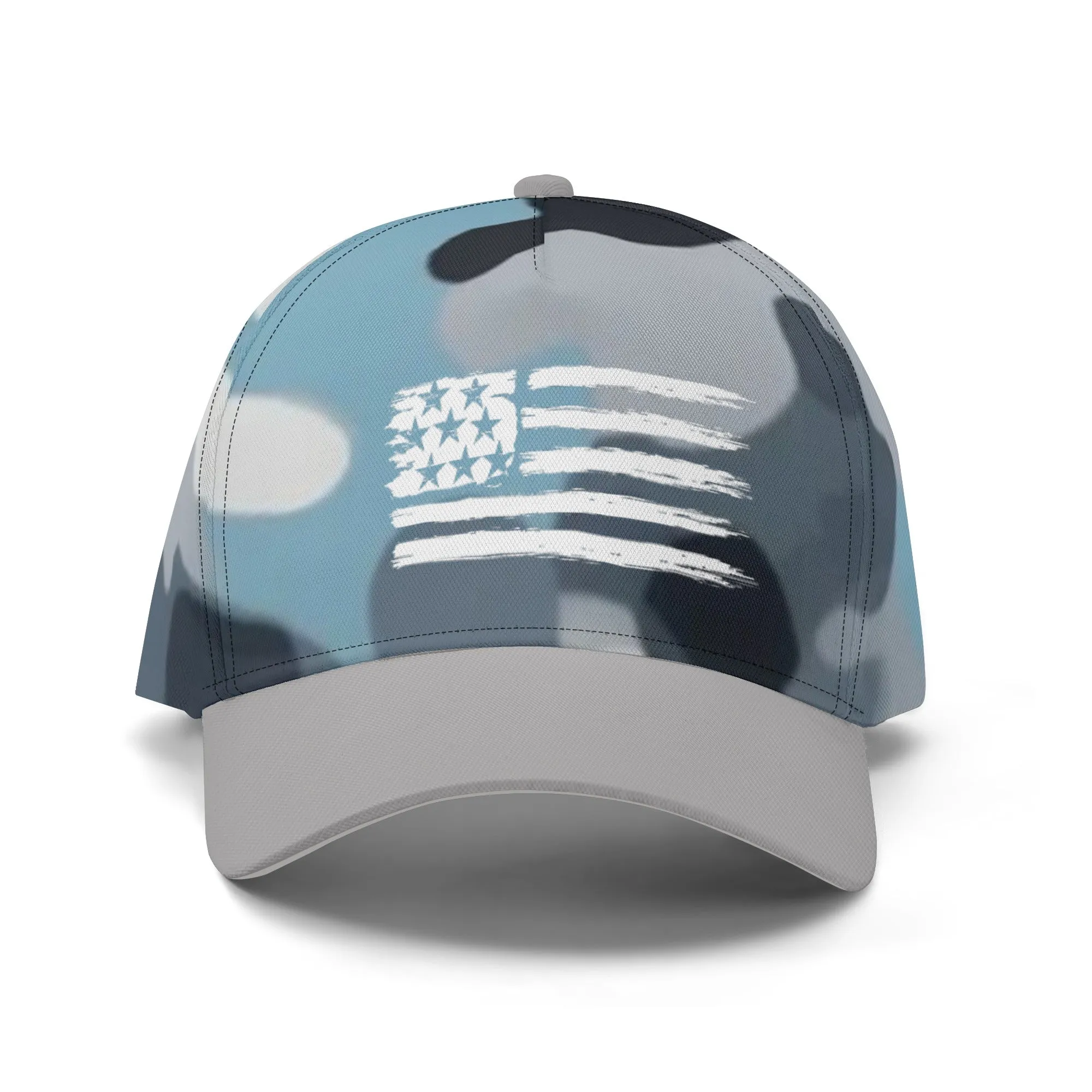 Camouflage Pattern Flag Graphic Baseball Cap