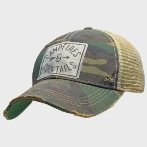 Campfires & Cocktails Trucker Hat Baseball Cap