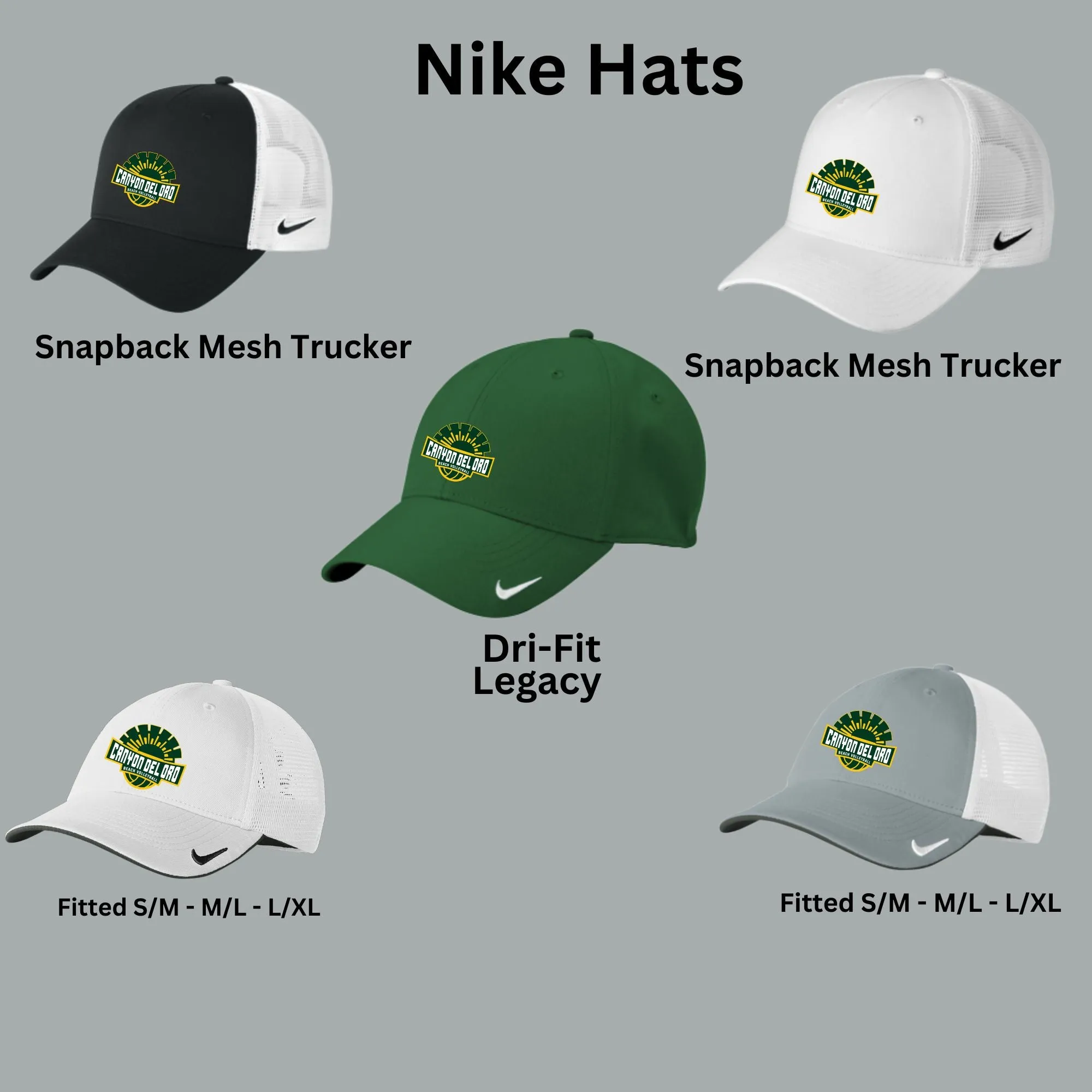Canyon Del Oro Beach Volleyball Embroidered Nike Ball Caps