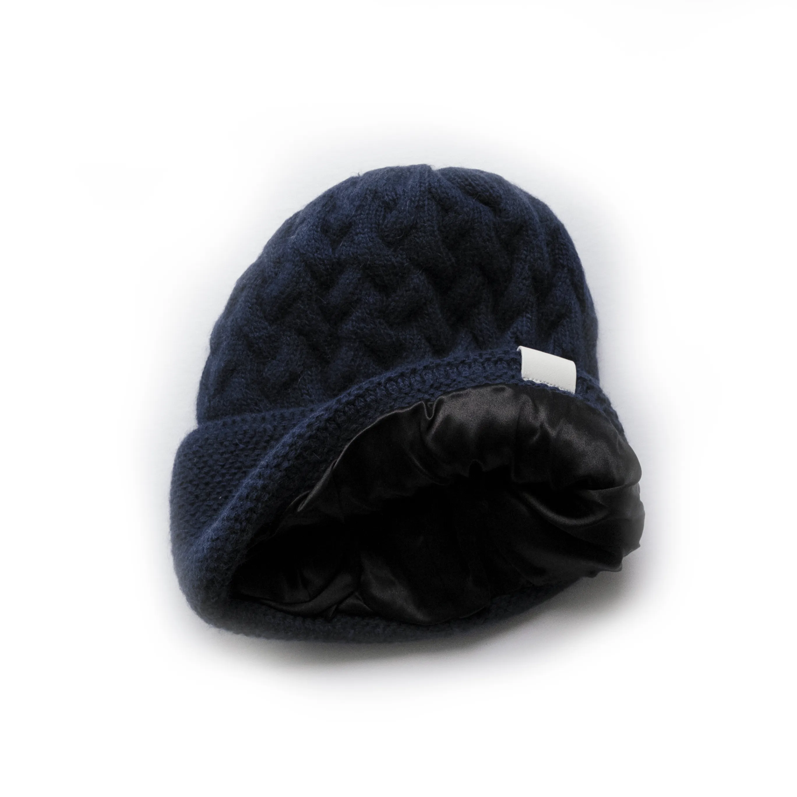 Cashmere Sublime Silk Lined Cuffed Unisex Hat