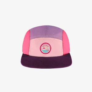 Casquette rose et mauve à visière plate, bébé || Pink and purple cap with flat visor, baby