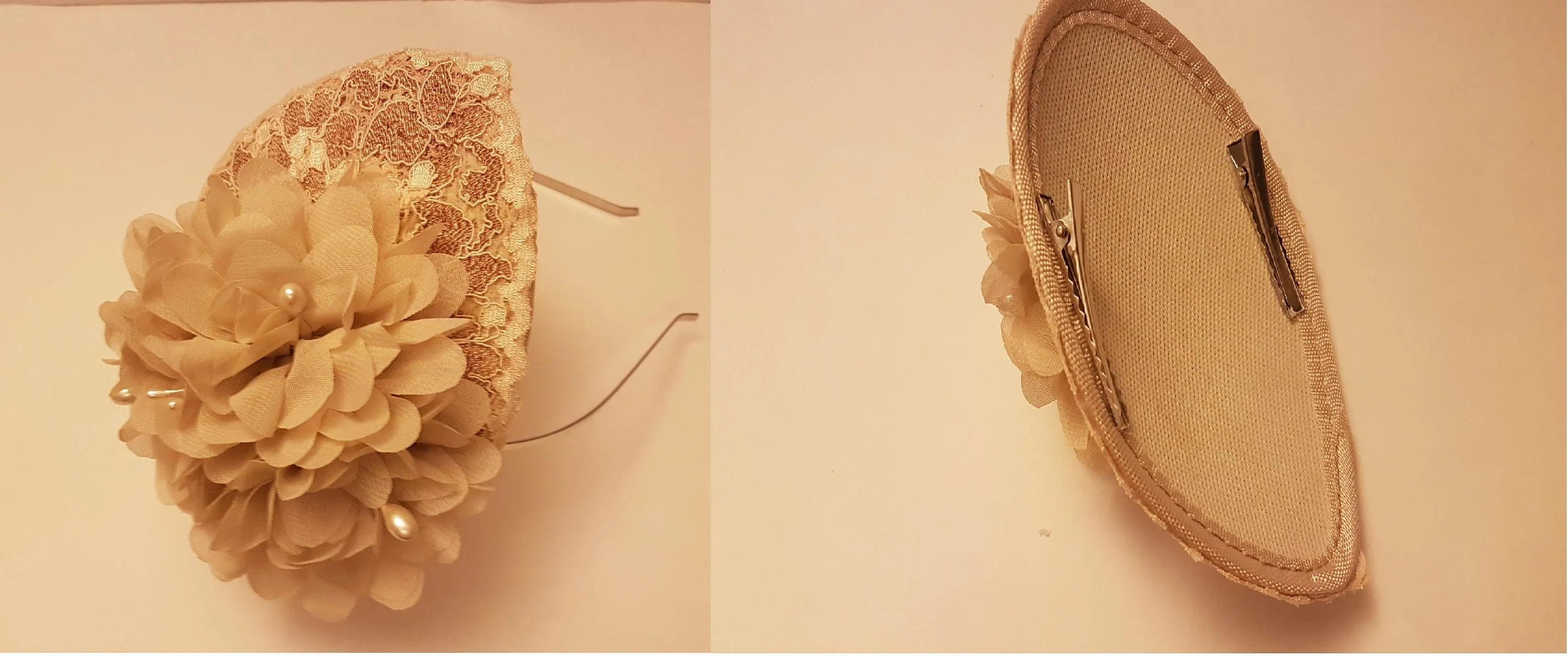 Champagne Nude Hat Headband Race hat 40s 50s hat fascinator #Cocktail hat Wedding Hat Fascinator Champagne  fascinator Hat Wedding hairpiece