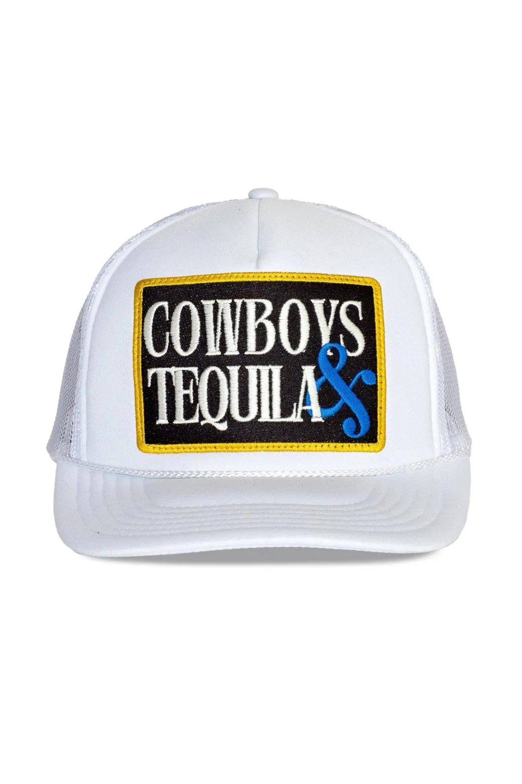Cowboys & Tequila White Patch Tracker Hat