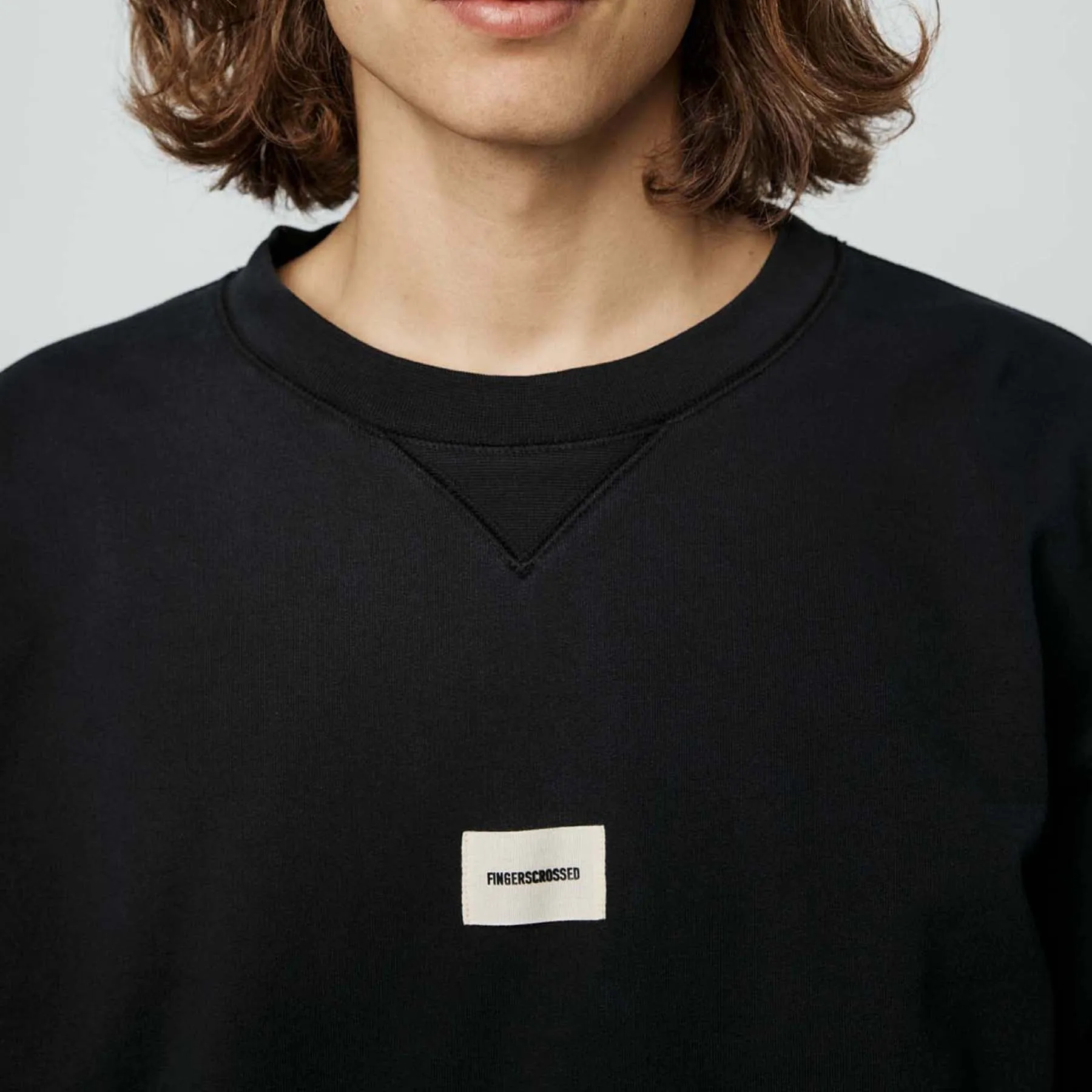 Crew Neck Classic Logo - Black
