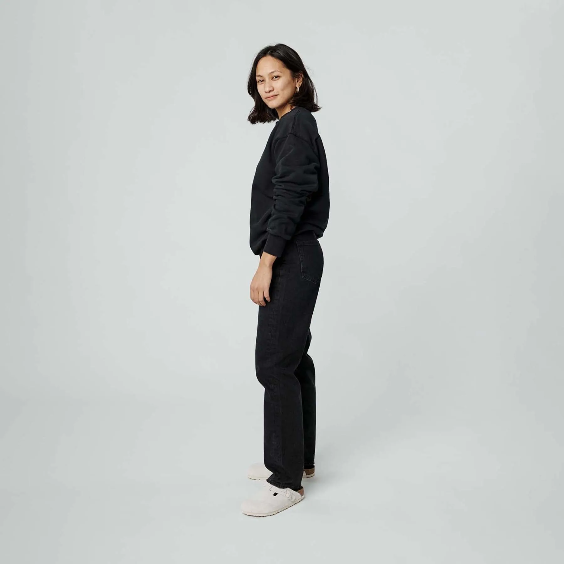 Crew Neck Classic Logo - Black