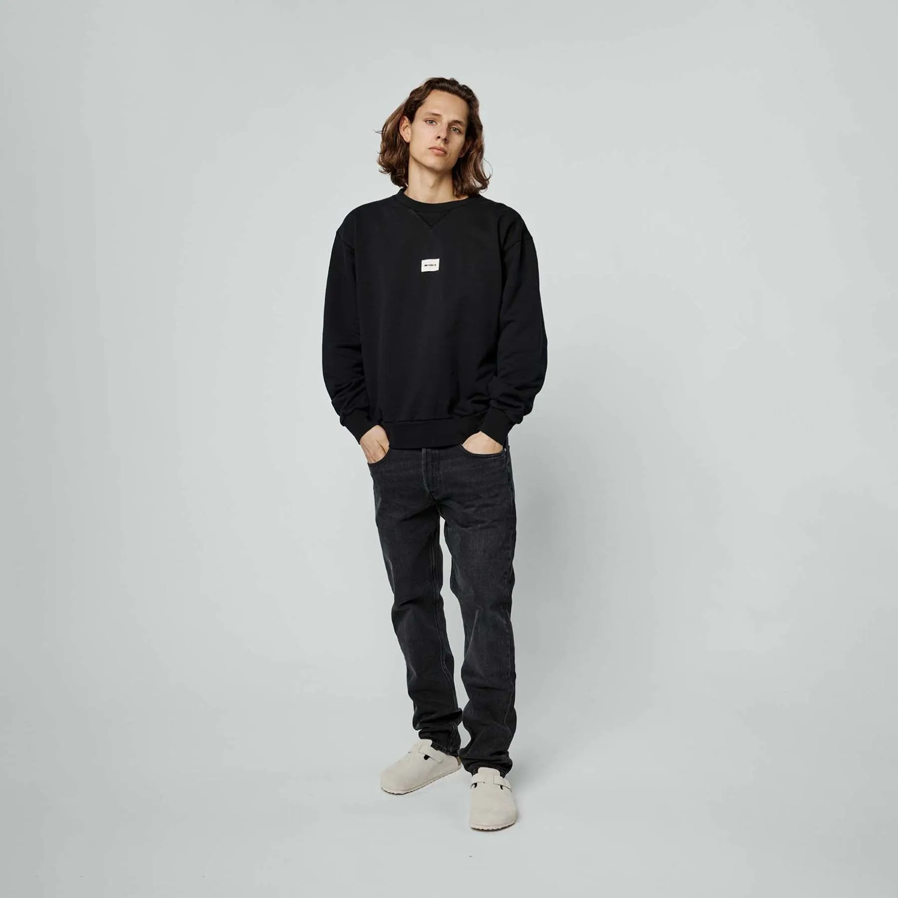 Crew Neck Classic Logo - Black