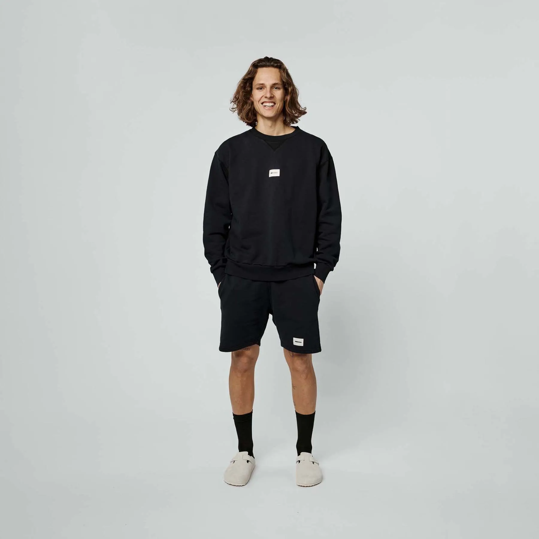 Crew Neck Classic Logo - Black