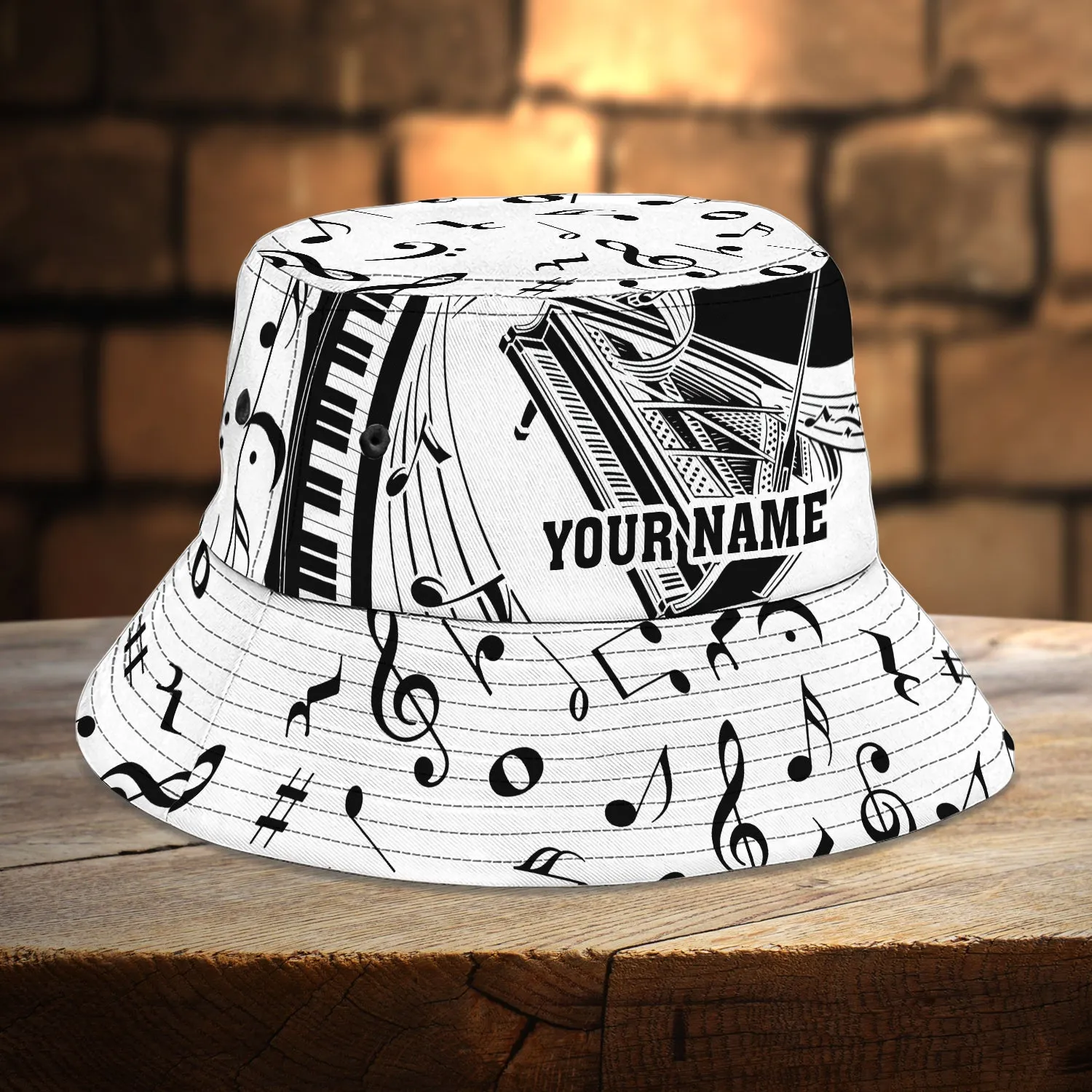 Custom Bucket Hat - Piano - 9