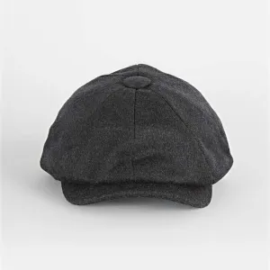 Dark Grey Cashmere Gatsby Cap