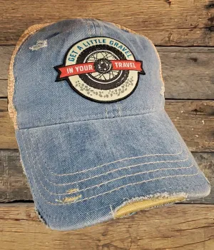 Distressed Hat - Gravel In Your Travel
