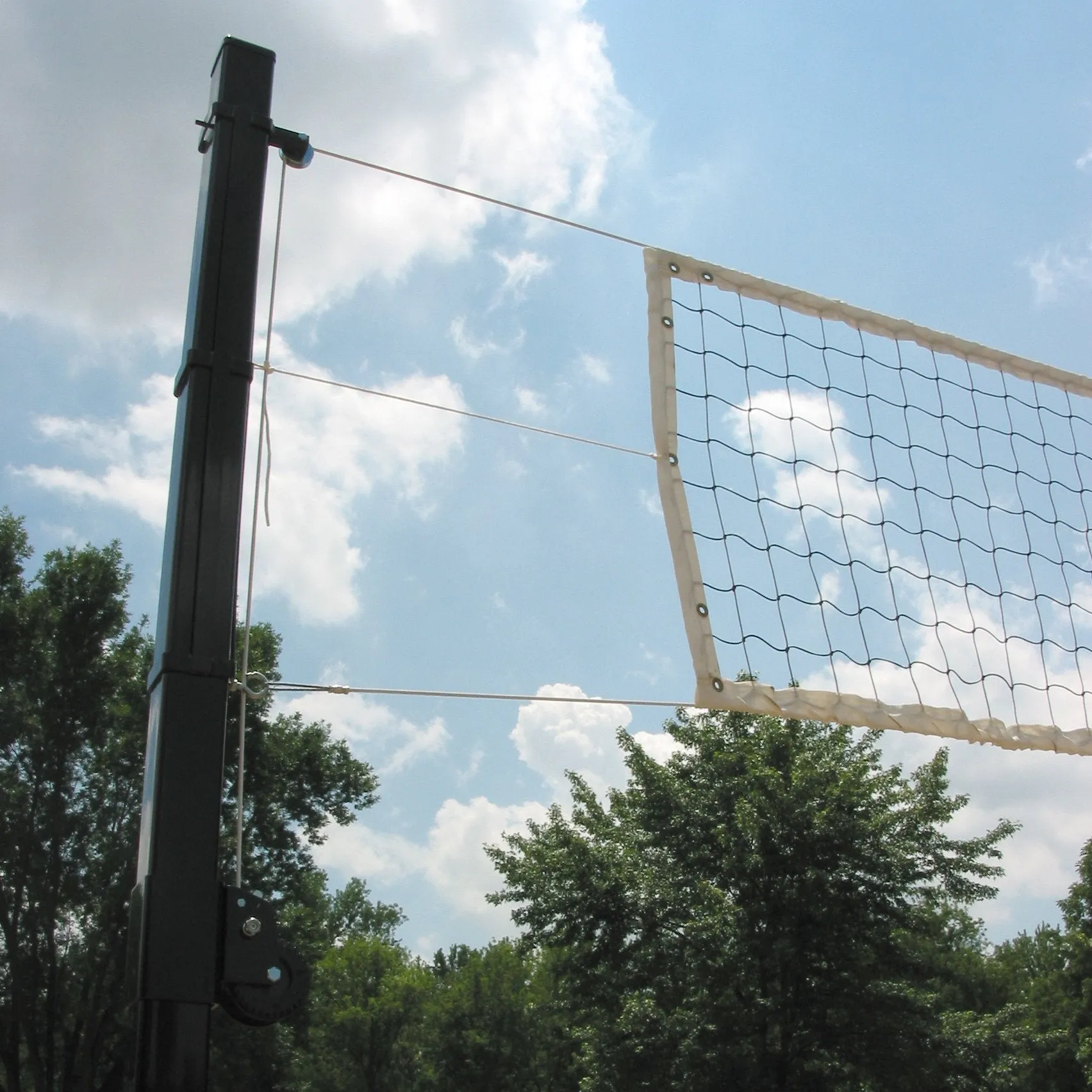 Douglas® VBS-3 SQ Outdoor Power Volleyball System, 3″ SQ Steel, Black