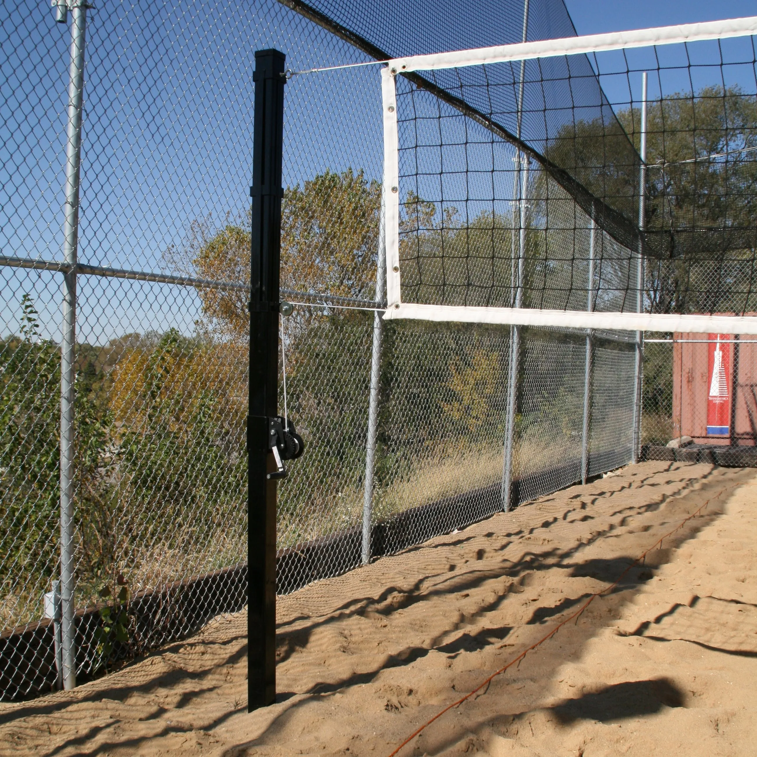 Douglas® VBS-3 SQ Outdoor Power Volleyball System, 3″ SQ Steel, Black