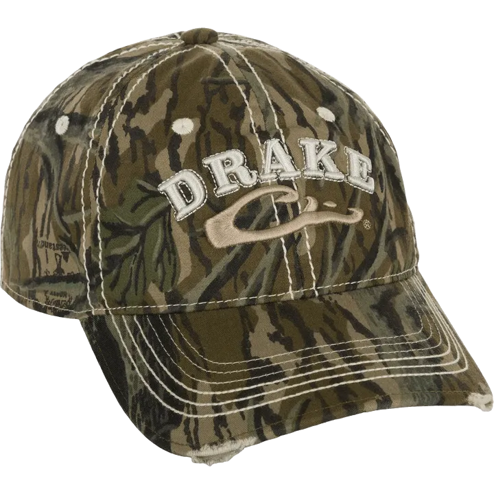 Drake Distressed 6-Panel Ball Cap