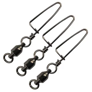 Easy Catch 10 Pack High Strength Ball Bearing Swivel with Coastlock Snap Accessories for Saltwater Fishing-Strong Welded Rings (100% Copper Stainless Steel)(Size 7 7 (250lb) 10Pack)